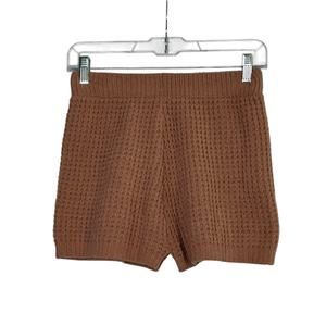 Moon & Madison brown knit pull on shorts size small
